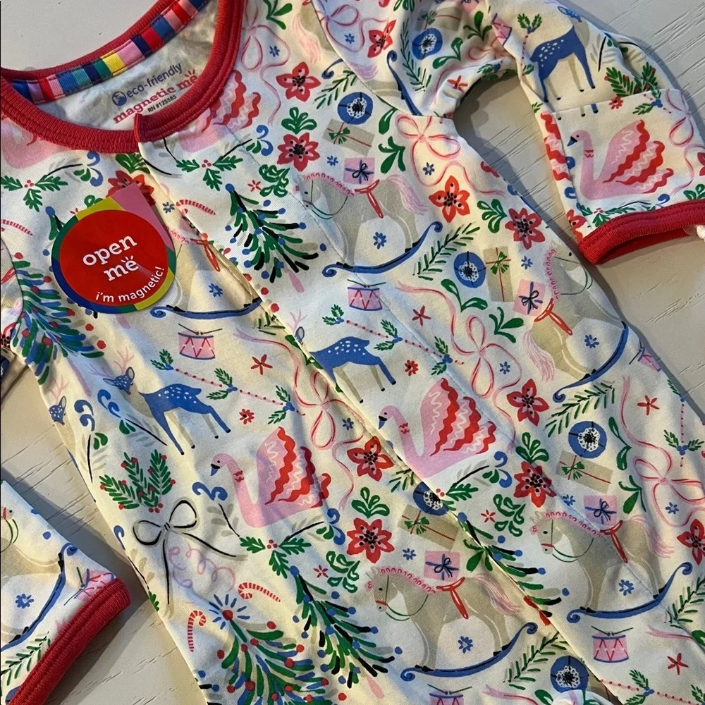 Magnetic Me Sugar Plum Dreams Holiday Footie Newborn 0-3 3-6 6-9 months